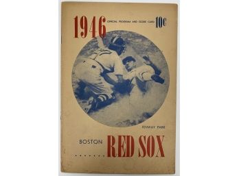 1946 Red Sox Vs. Philadelphia A's Program & Score Card - April 21, 1946 - Partially Scored