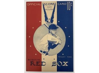 1943 Red Sox Vs. Yankees Program & Score Card - September 10, 1943 - Unscored
