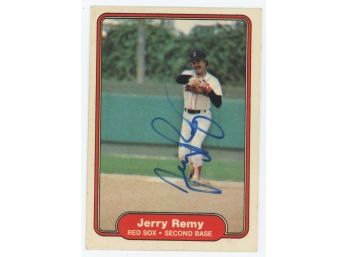 1982 Fleer Baseball #304 Jerry Remy Autographed - Estate Found Sold As Is