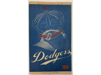 1956 Dodgers Vs. Braves Program & Score Card - Unscored