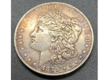 1879-S Morgan Head Silver Dollar With Toning