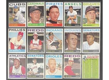 Lot Of 15 1964 Topps Baseball Cards
