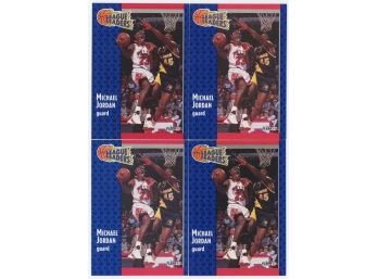 Lot Of 4 1991 Fleer Basketball #220 Michael Jordan League Leaders