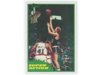 1981-82 Topps Basketball #101 Larry Bird Super Action Second Year
