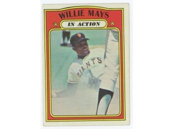 1972 Topps Baseball #50 Willie Mays In Action