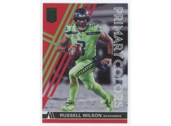 2018 Donruss Elite #PC20 Russell Wilson Primary Colors Numbered 28/99