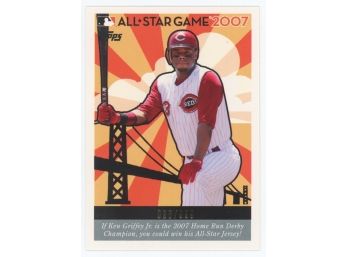 2007 Topps Baseball All-Star Game 2007 Home Run Derby Contest Card Numbered 096/999