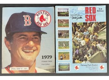 Two 1970's Red Sox Baseball Programs, One Signed