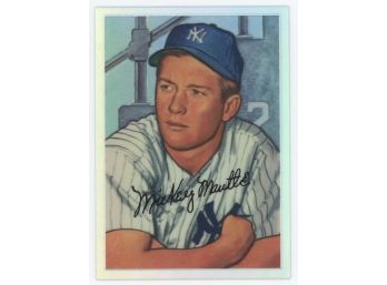 1996 Topps Mickey Mantle Commemorative Card #20 Refractor 1952 Style