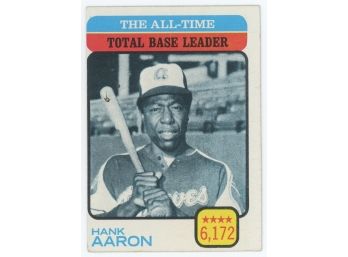 1973 Topps Baseball #473 All-Time Total Base Leader Hank Aaron