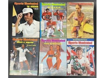 Lot Of 6 Classic 1960's-70's Sports Illustrated Magazines