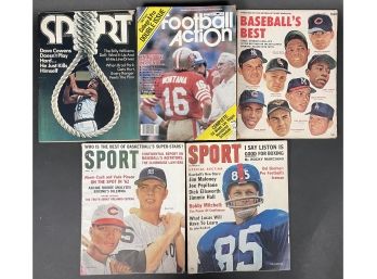 Lot Of 5 Vintage Sports Magazines