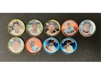 Lot Of 9 1960's Topps Baseball Collectible Coins