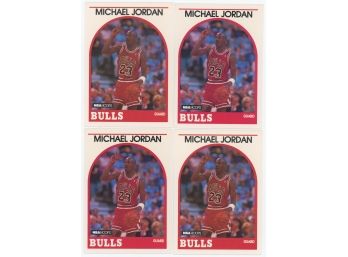 Lot Of 4 1989-90 Hoops #200 Michael Jordan