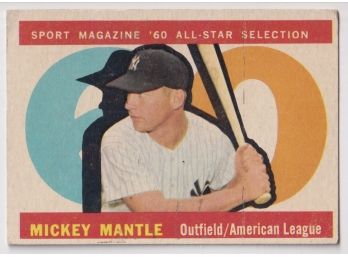 1960 Topps Mickey Mantle All Star Card