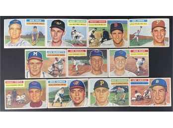 Lot Of 11 1956 Topps Baseball Cards
