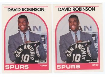 Lot Of 2 1989-90 Hoops #138 David Robinson Rookies