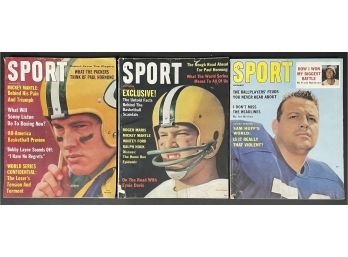 Lot Of 3 Early 1960's Sport Magazine Issues