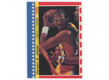 1987-88 Fleer Basketball #8 Kareem Abdul Jabbar Sticker