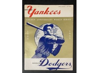 1953 World Series Program Yankees Dodgers Golden Anniversary