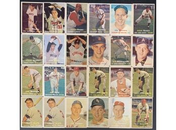 Lot Of 24 1957 Topps Baseball Cards