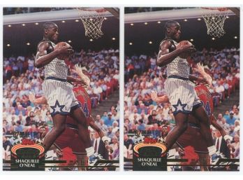 Lot Of 2 1992-93 Topps Stadium Club Basketball #247 Shaquille O'Neal '92 Draft Pick Rookies