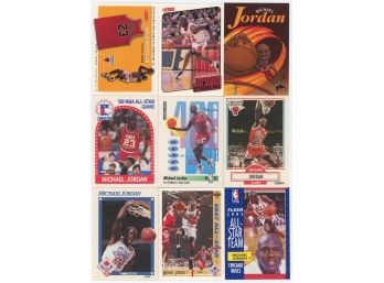 Lot Of 9 Assorted Michael Jordan Basketball Cards