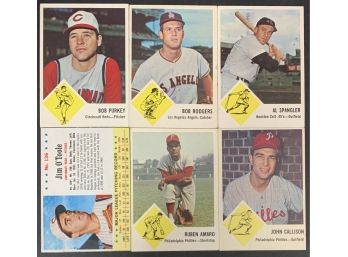 Lot Of 6 1963 Fleer Baseball Cards