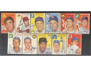 Lot Of 11 1954 Topps Baseball Cards