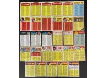 Lot Of 29 Assorted Vintage Topps Baseball Checklist Cards