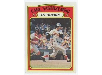 1972 Topps Baseball #38 Carl Yastrzemski In Action