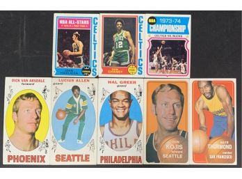 Lot Of 8 Assorted 1970's Topps Basketball Cards