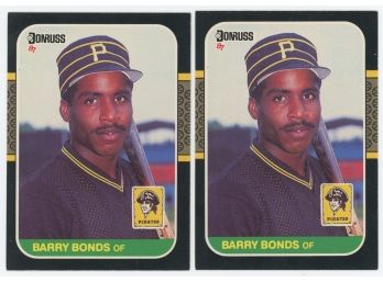 Lot Of 2 1987 Donruss Baseball #361 Barry Bonds Rookies