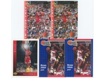 Lot Of 5 Assorted Michael Jordan Basketball Cards