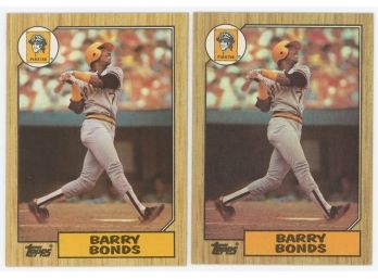 Lot Of 2 1987 Topps Baseball #320 Barry Bonds Rookies