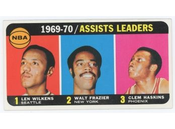 1970-71 Topps Basketball #6 1969-70 Assists Leaders - Wilkens, Frazier, Haskins