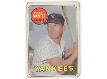 1969 Topps Baseball #500 Mickey Mantle Retirement Year