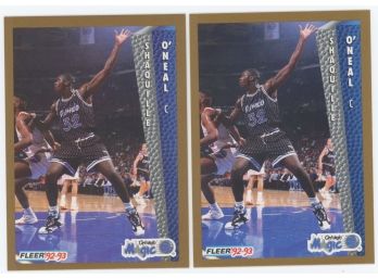 Lot Of 2 1992-93 Fleer Basketball #401 Shaquille O'Neal Rookies