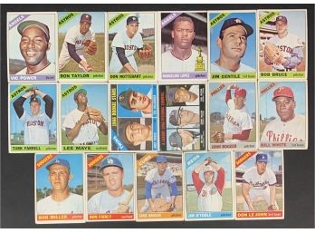 Lot Of 17 1966 Topps Baseball Cards
