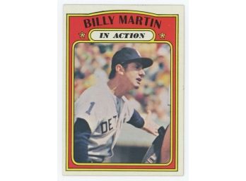 1972 Topps Baseball #34 Billy Martin In Action