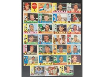 Lot Of 27 1960 Topps Baseball Cards