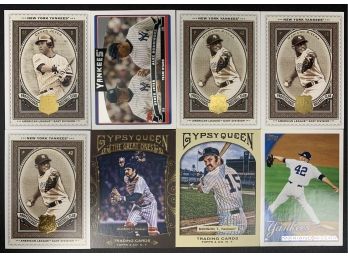 Lot Of 8 Assorted Yankee Stars Cards - Jeter, Rodriguez, Rivera, Munson