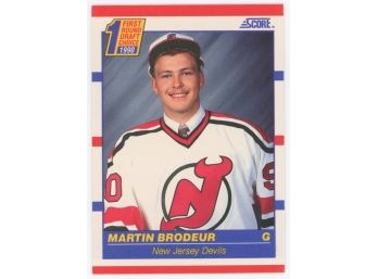 1990 Score Hockey #439 Martin Brodeur 1st Round 1990 Draft Choice Rookie