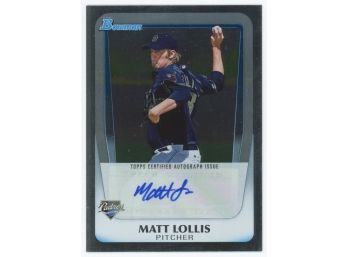 2011 Bowman Baseball #BPA-ML Matt Lollis Autographed Prospect Rookie