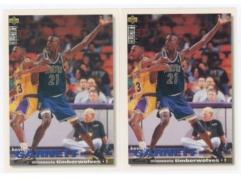 Lot Of 2 1995-96 Upper Deck Collector's Choice Basketball #59 Kevin Garnett Rookies