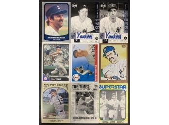 Lot Of 9 Assorted Yankee Stars Cards
