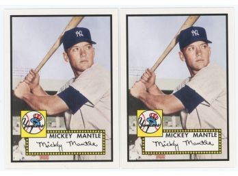 Lot Of 2 2006 Topps Baseball #311 Mickey Mantle Rookie Reprints