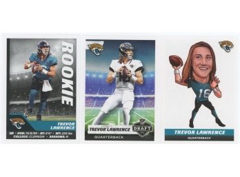 Lot Of 3 2021 Trevor Lawrence Panini Direct Rookie Minis - 29 - 201 - 203