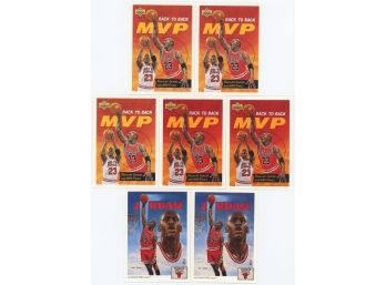 Lot Of 7 1990's Michael Jordan Basketball Cards