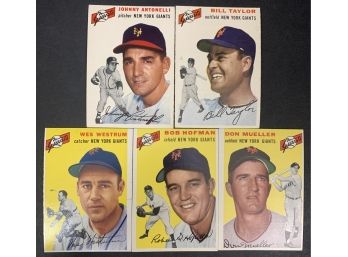 Lot Of 5 1954 Topps Baseball Cards